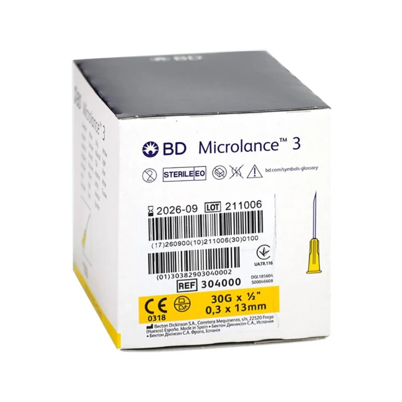 Jehly inj. BD 0,9 x 40 30G (100ks) - žluté