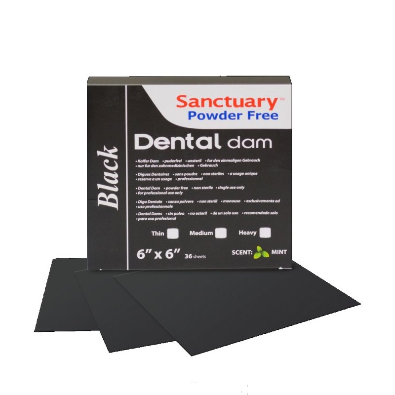Kofferdam Sanctuary - černý, máta, střední, (36ks/bal)