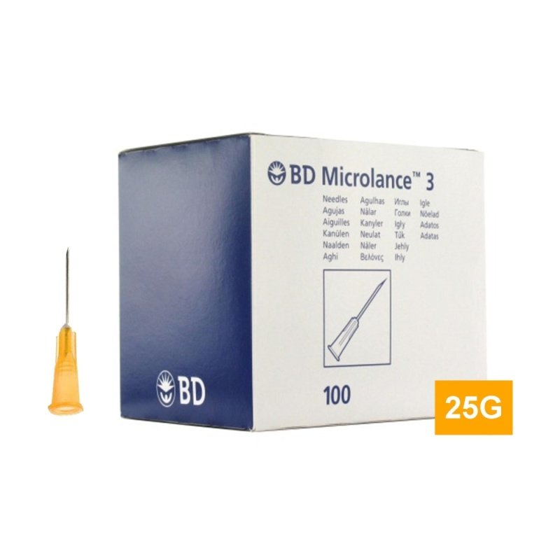 Jehly inj. BD 0,5 x 25 25G (100ks) - oranžové