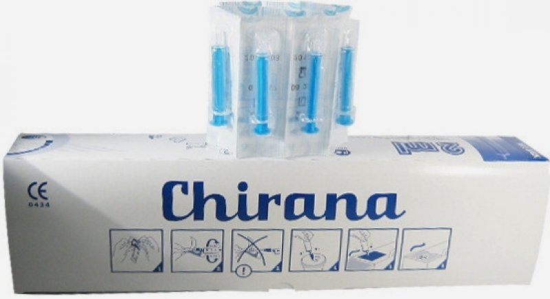 Stříkačka inj. Chirana (100ks) - 2 ml