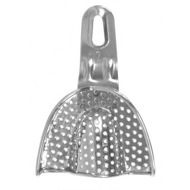 Otiskovací lžíce nerez - HX4, perforovaná, s okrajem