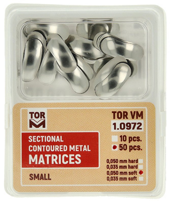 Sekční matrice TOR VM (50ks) - small, soft 0,050 mm