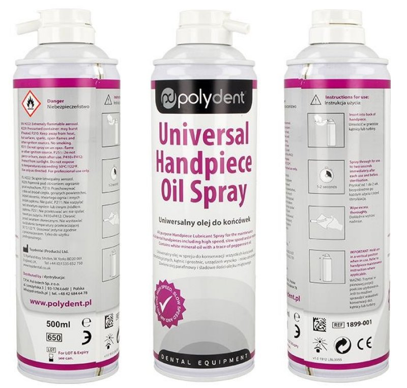 Olejový spray na násadce a kolénka, Polydent, 500ml