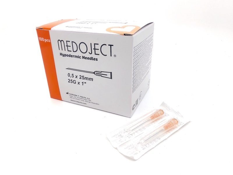 Jehly inj. MEDOJECT 0,5 x 25 25G (100ks) - oranžové